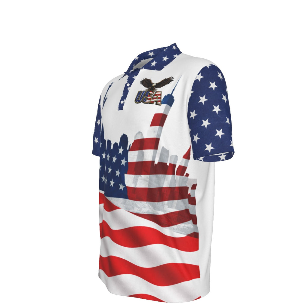 Polo USA para Hombre – Diseño Bandera Americana
