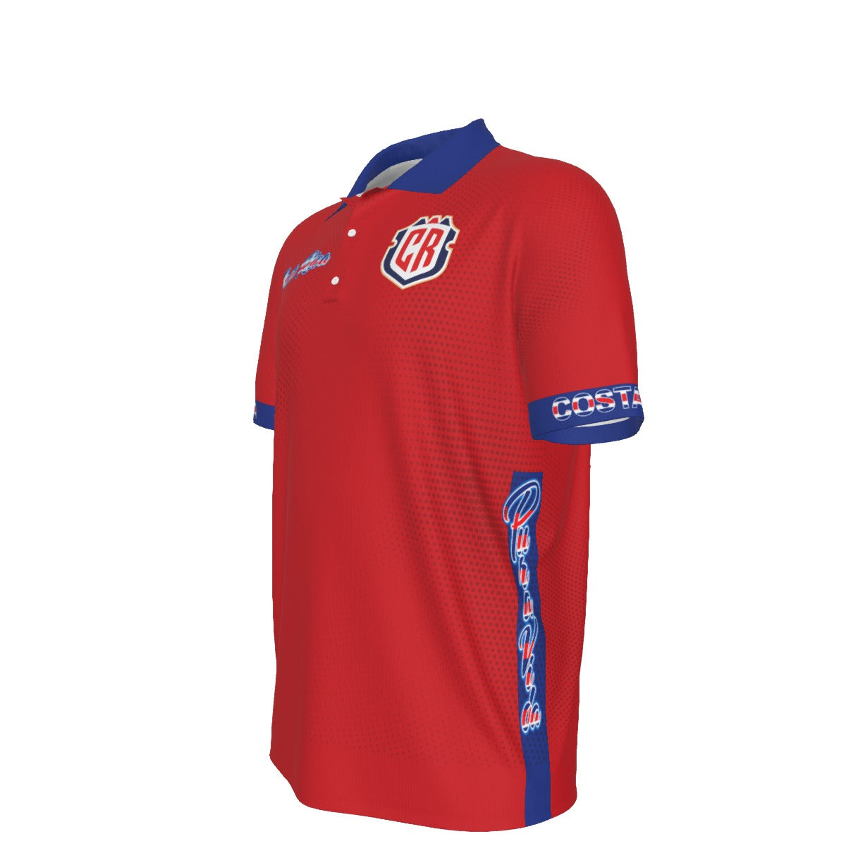 Polo Costa Rica Hombre Camisa Deportiva Patriótica