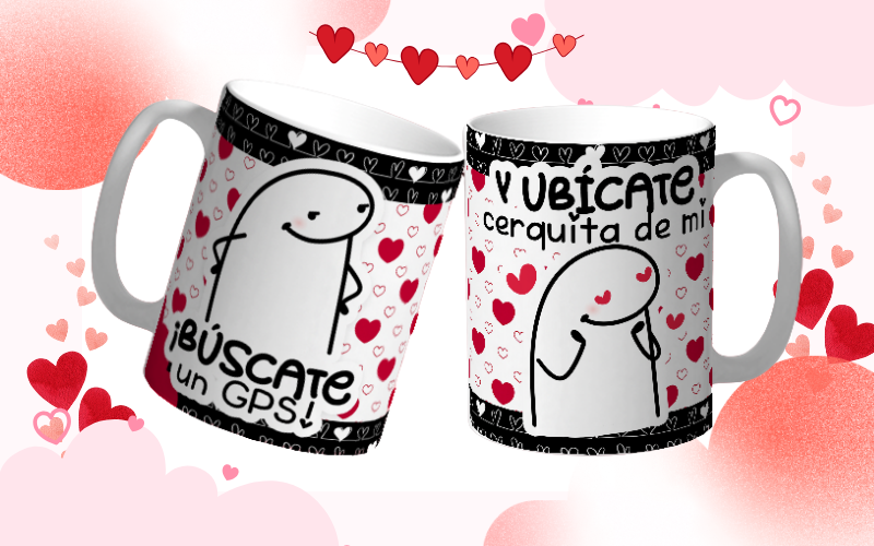 Mug San Valentín “Búscate un GPS y Ubícate Cerquita de Mí” Taza Divertida de Amor