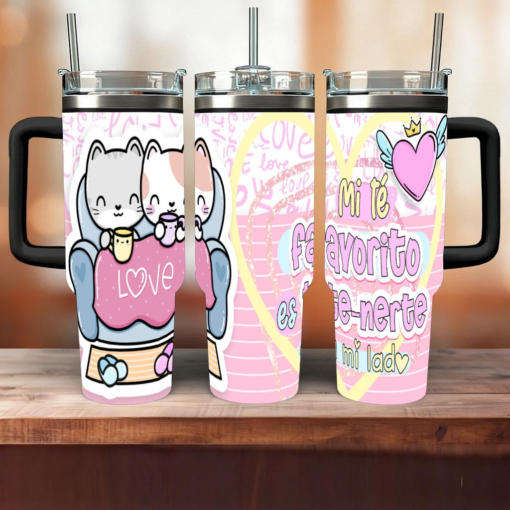 Mug isotherme - Tasse Mon thé préféré, c'est de t'avoir à mes côtés – Collection Saint-Valentin