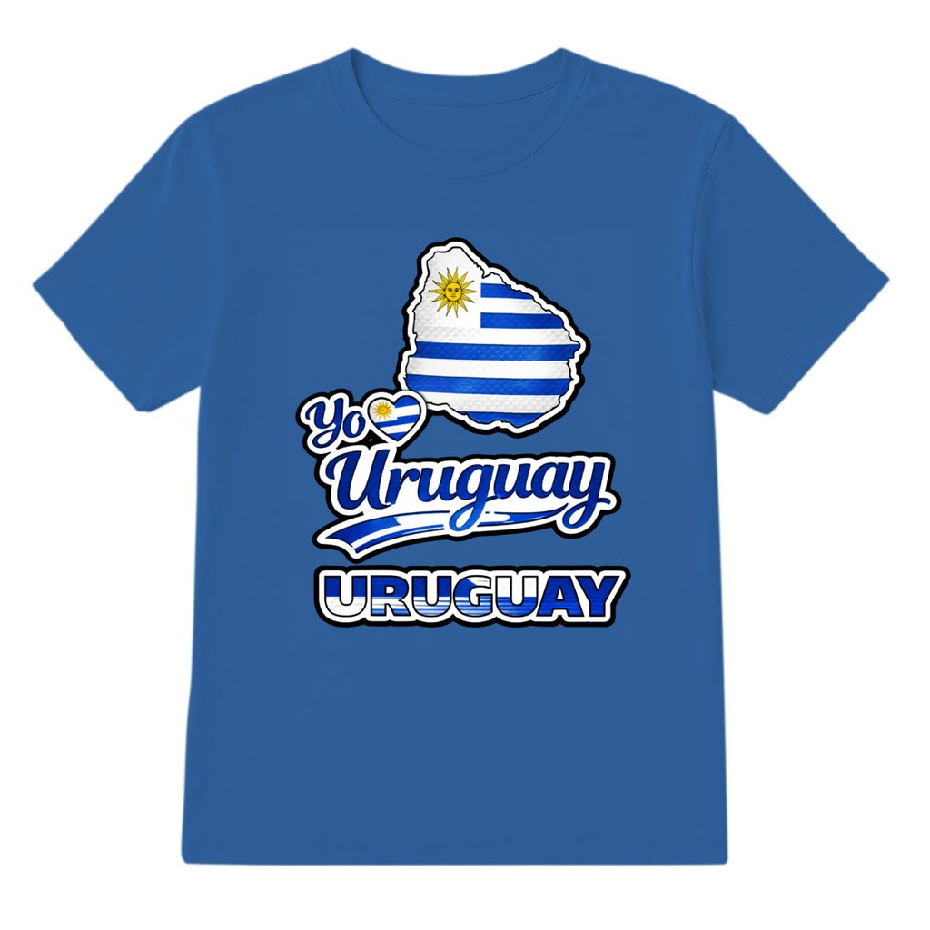 T-shirt Uruguay J’aime l’Uruguay Design patriotique Carte Drapeau