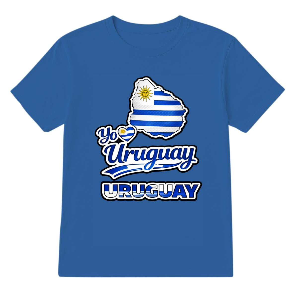 Camiseta Uruguay Yo Amo Uruguay Diseño Patriótico Mapa Bandera