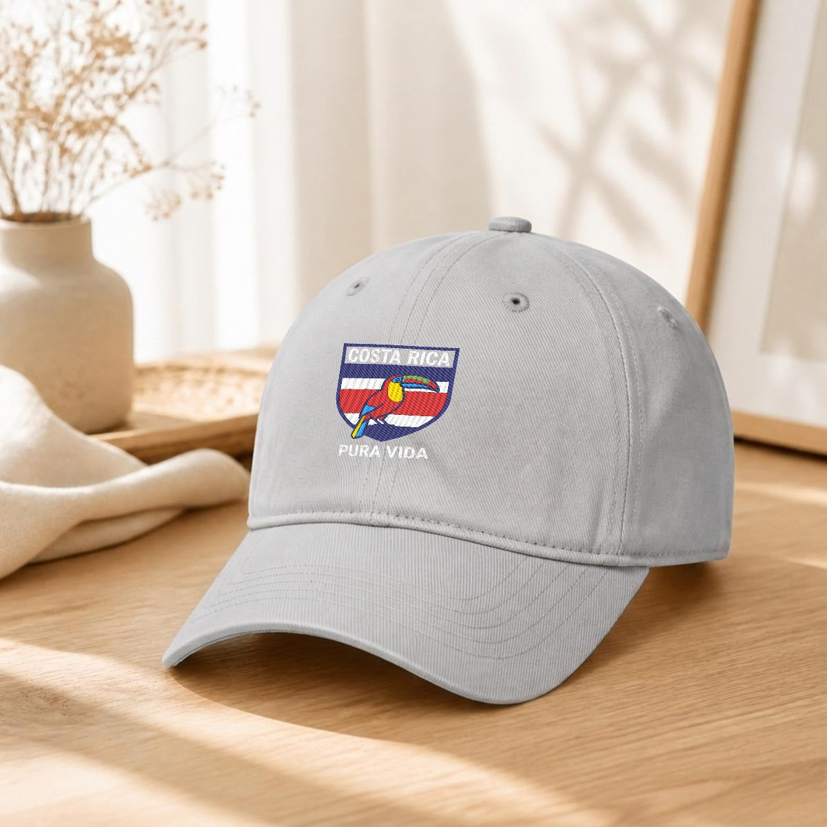 Gorra de Costa Rica Bordada Premium Pura Vida de Algodón Estilo Casual