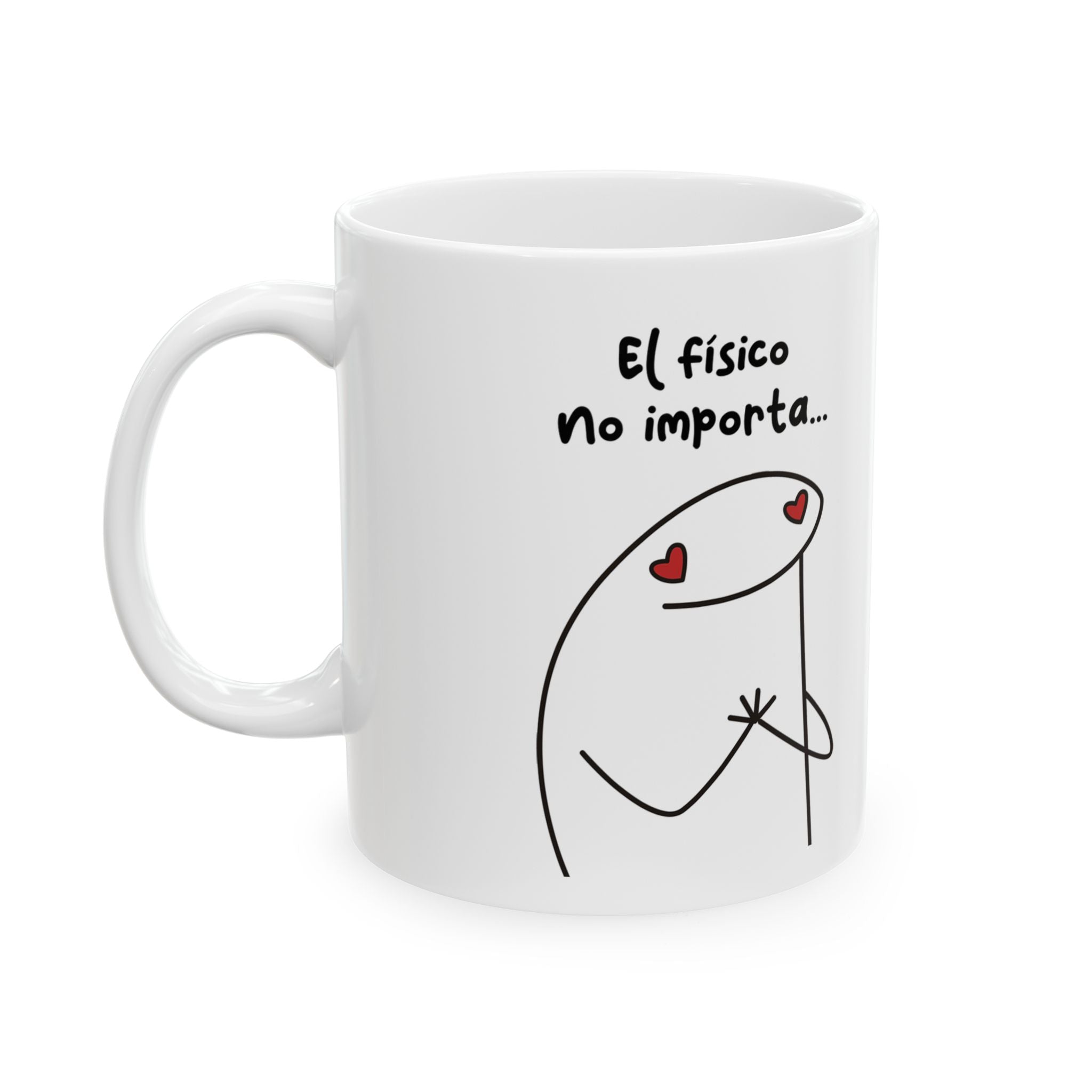 Taza San Valentin “El Físico No Importa”  Taza Romántica Doble Cara