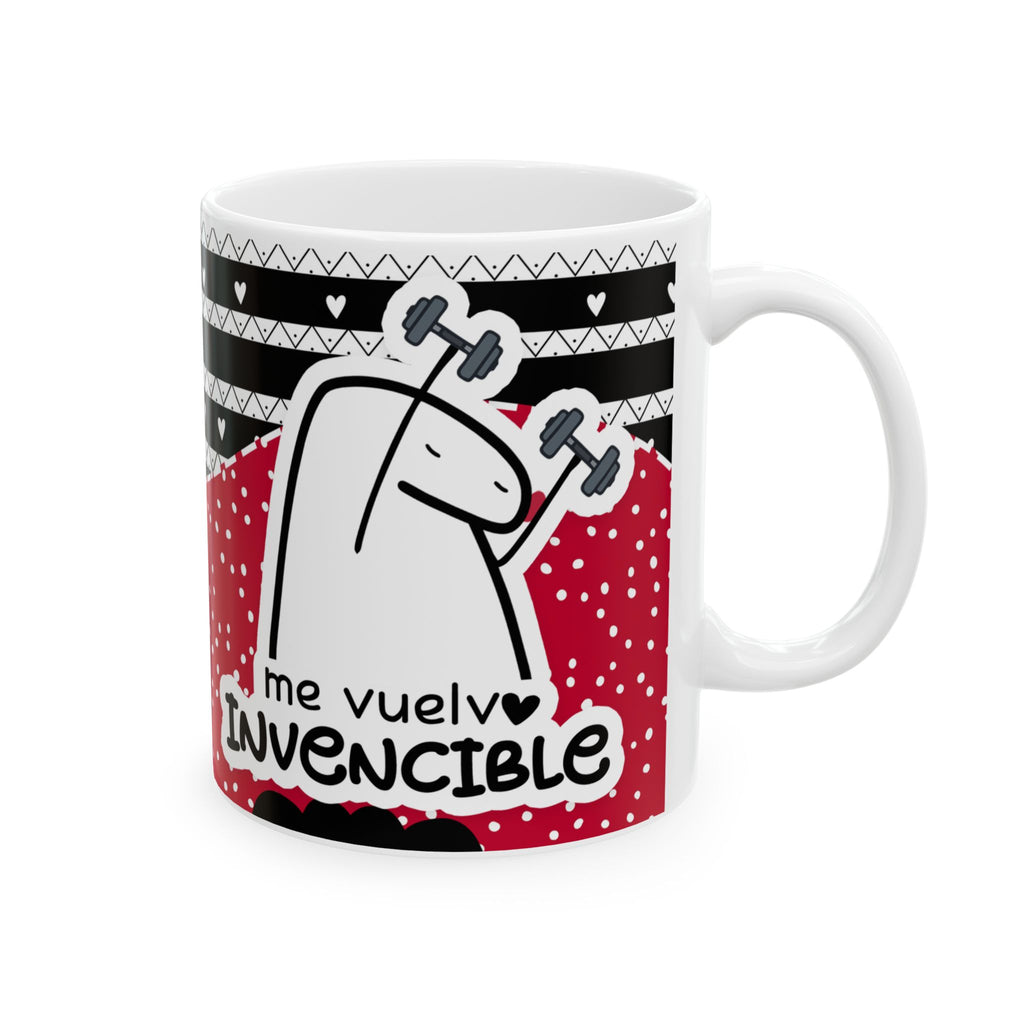 Mug San Valentin “Solo con Mirarte Me Vuelvo Invencible” Taza Romántica Divertida