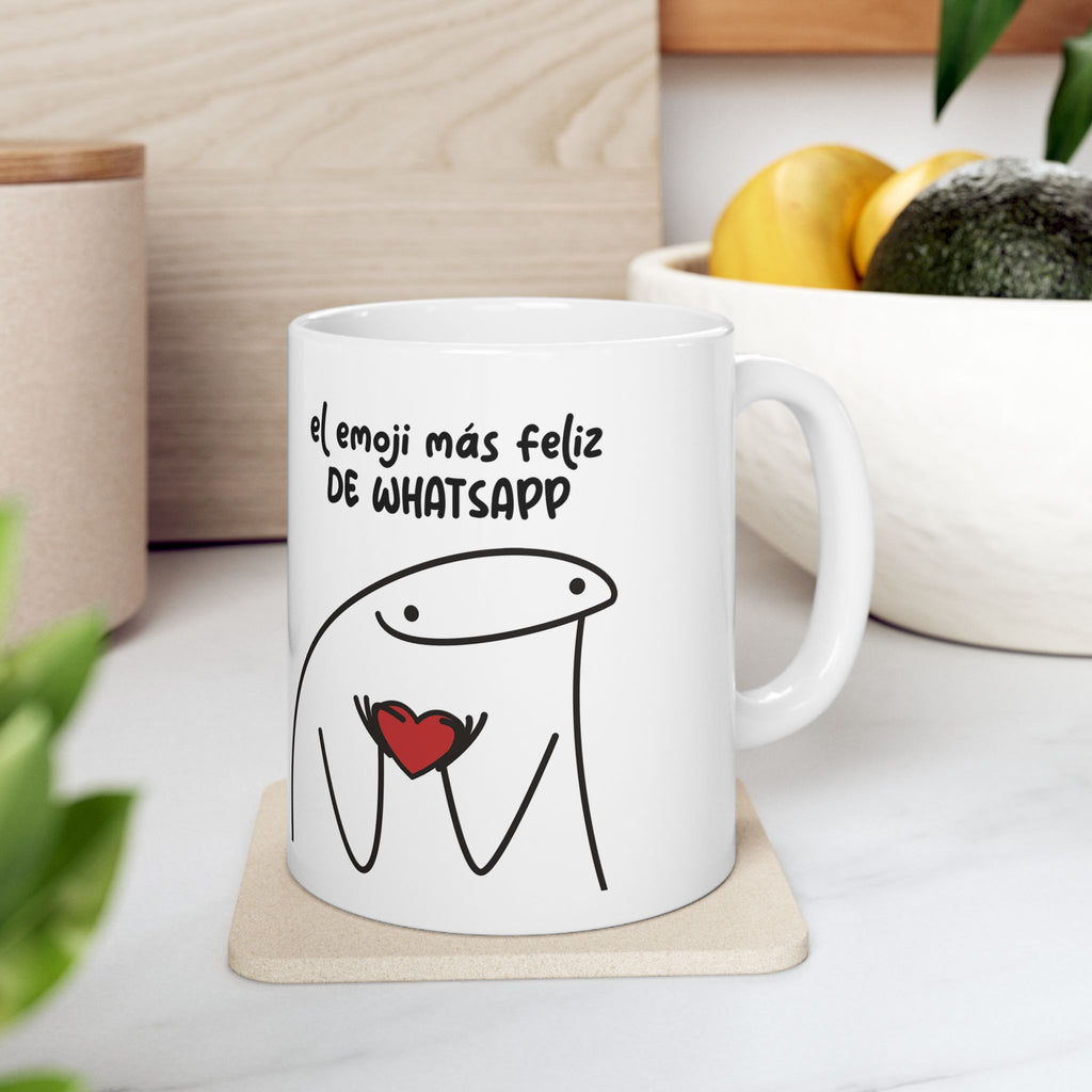 Taza San Valentín “El Emoji Más Feliz” Taza Romántica