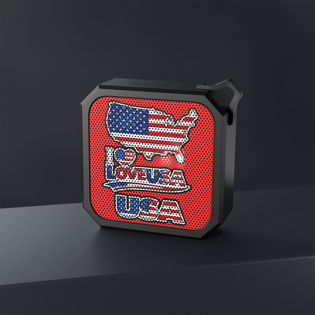 Bocina Bluetooth USA Portátil Resistente al Agua Diseño Patriótico I Love USA