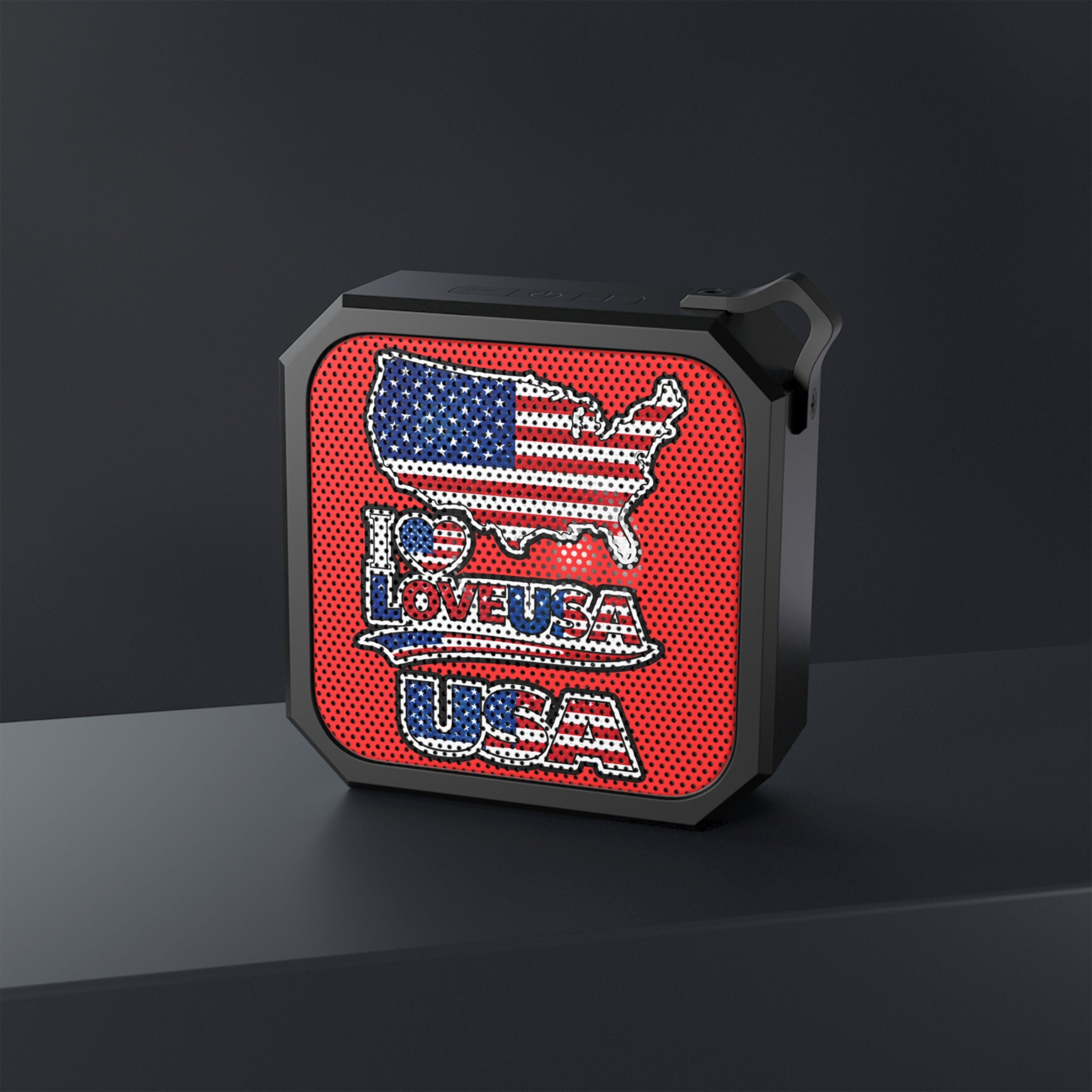 Bocina Bluetooth USA Portátil Resistente al Agua Diseño Patriótico I Love USA