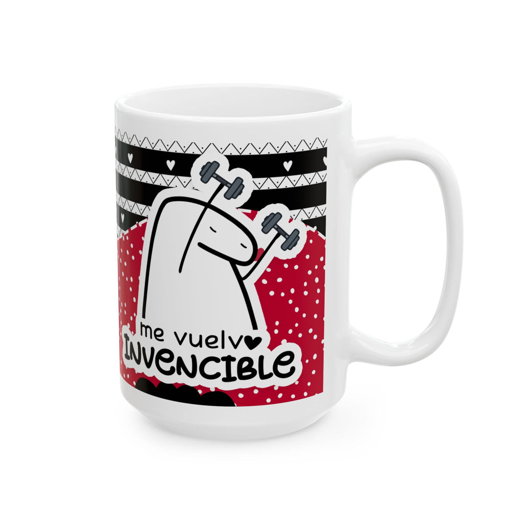Mug San Valentin “Solo con Mirarte Me Vuelvo Invencible” Taza Romántica Divertida