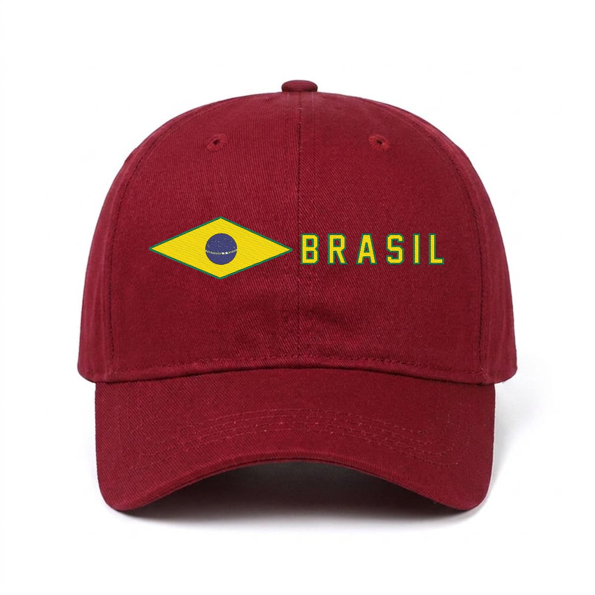 Gorra de Brasil Bordada Premium Estilo Casual Ajustable de Algodón