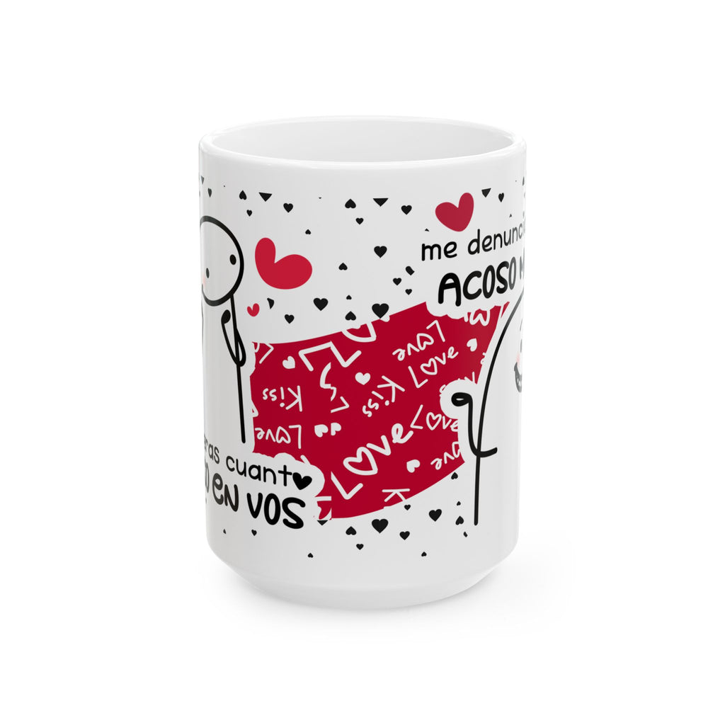 Mug San Valentín “Si Supieras Cuánto Pienso en Vos” Taza Divertida de Amor