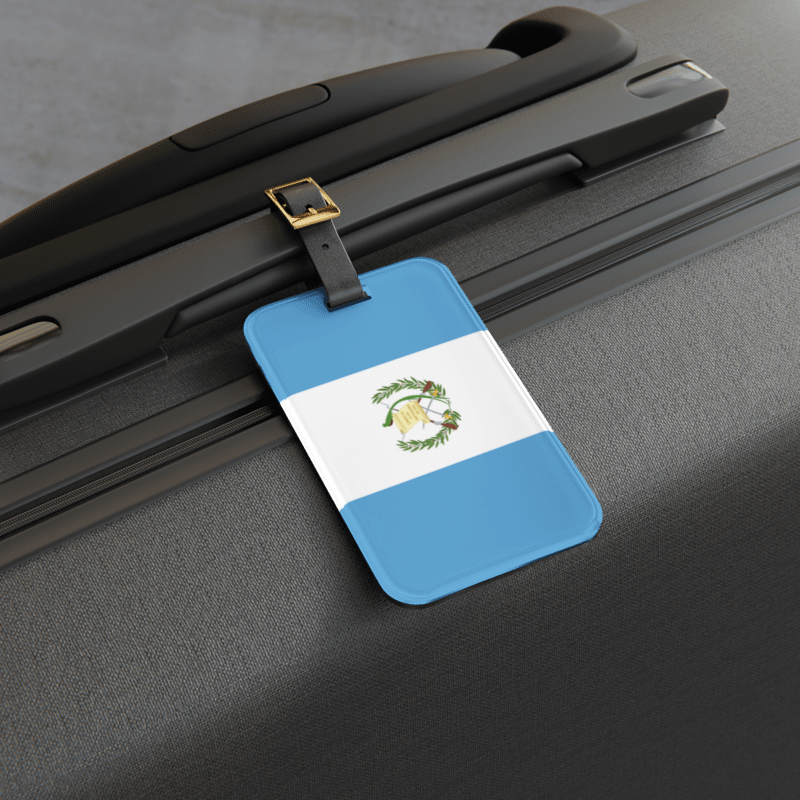 Etiqueta de equipaje Guatemala  correa de cuero