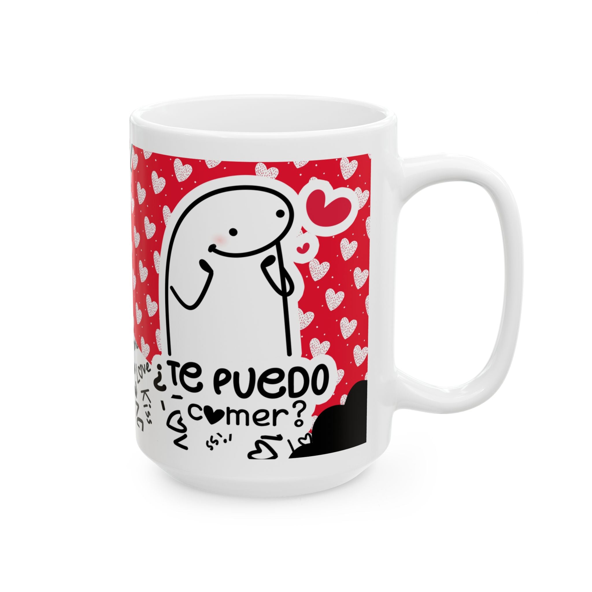 Taza San Valentín “Me Dio Hambre ¿Te Puedo Comer?” Taza Divertida de Amor