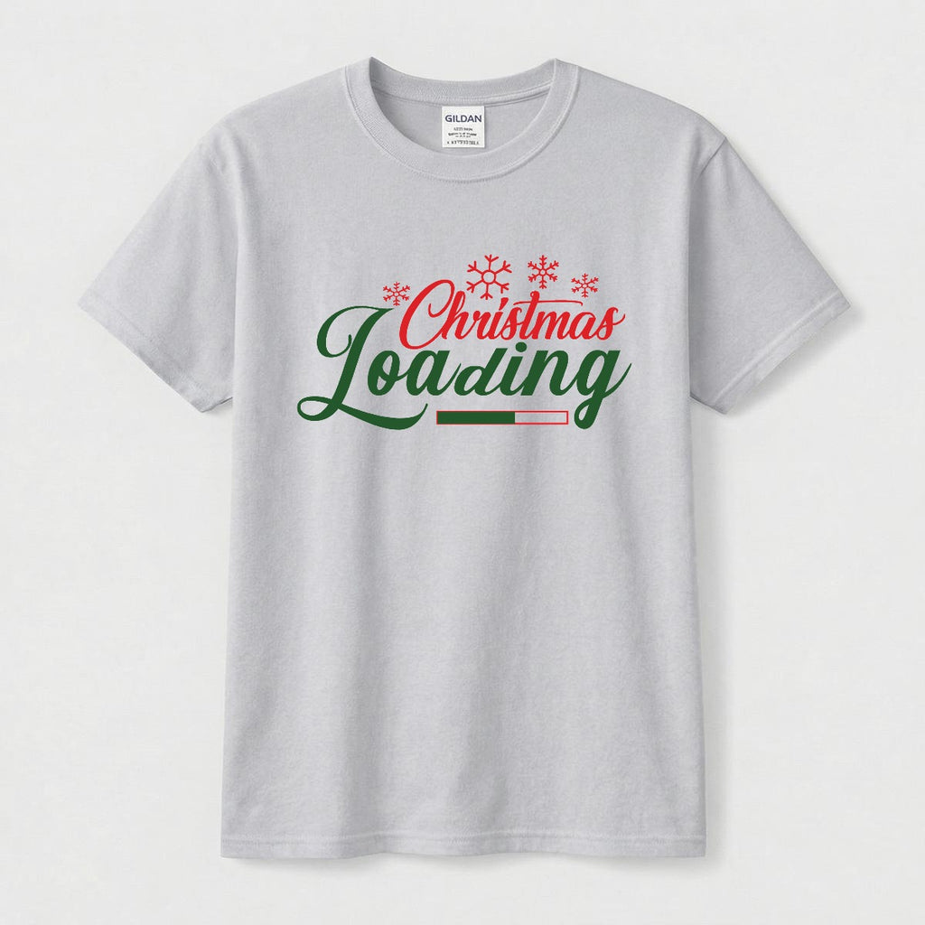 Camiseta Navideña Christmas Loading Cursiva