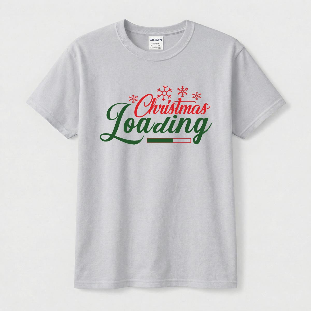 Camiseta Navideña Christmas Loading Cursiva