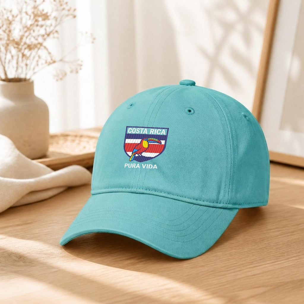 Gorra de Costa Rica Bordada Premium Pura Vida de Algodón Estilo Casual