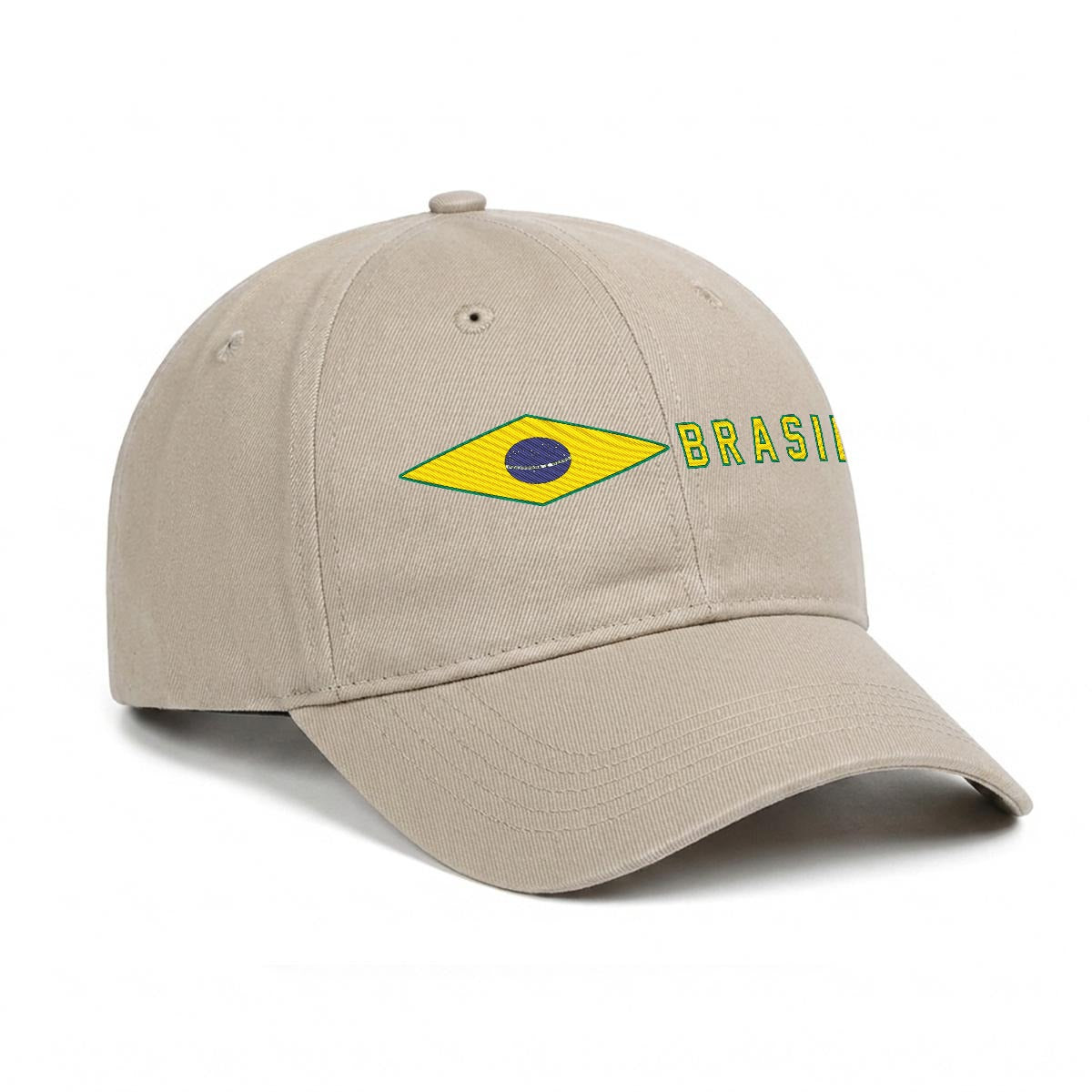 Gorra de Brasil Bordada Premium Estilo Casual Ajustable de Algodón