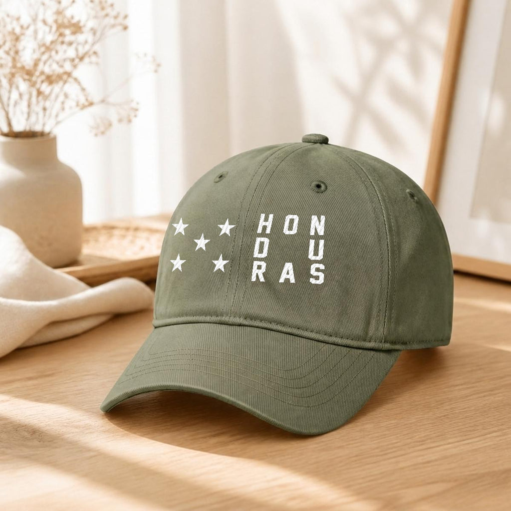Gorra de Honduras Bordada Premium de Algodón Estilo Casual de Perfil Bajo