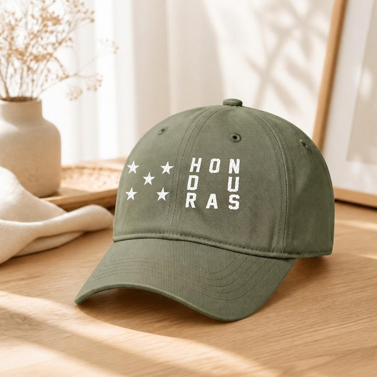 Gorra de Honduras Bordada Premium de Algodón Estilo Casual de Perfil Bajo