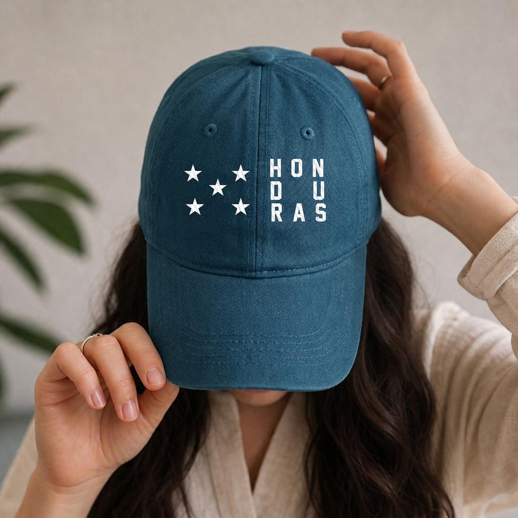 Gorra de Honduras Bordada Premium de Algodón Estilo Casual de Perfil Bajo