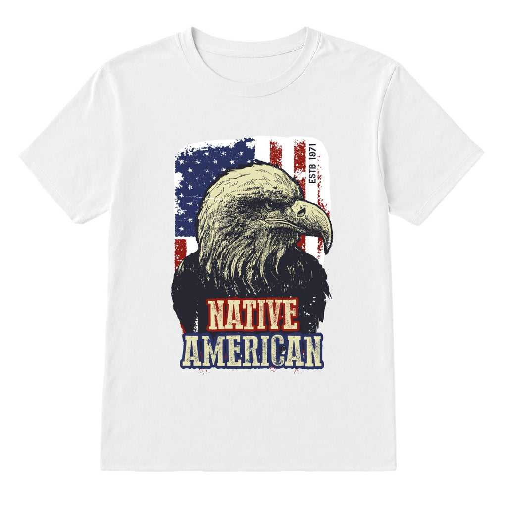 Camiseta Native American Águila Diseño Patriótico USA Estilo Vintage Unisex