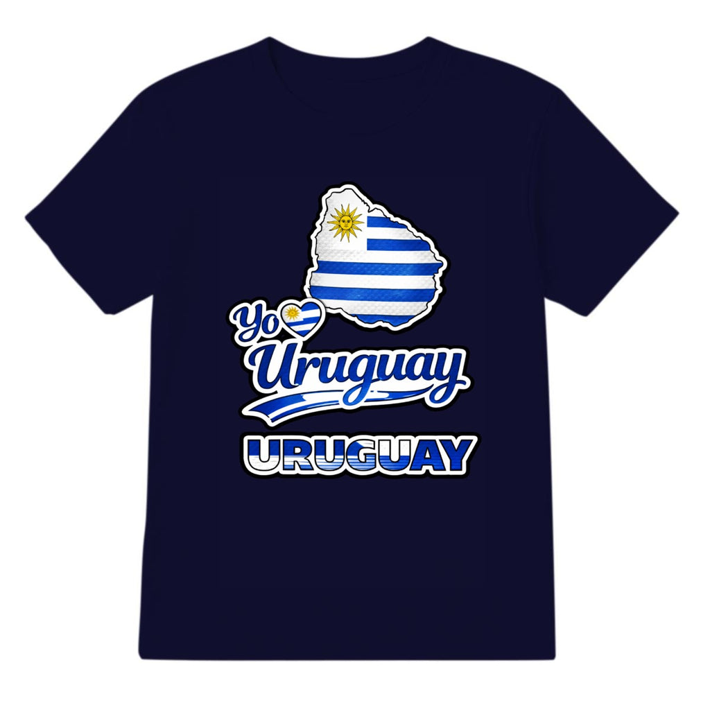 T-shirt Uruguay J’aime l’Uruguay Design patriotique Carte Drapeau