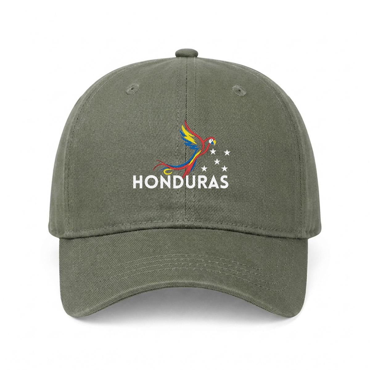 Gorra de Honduras Bordada Premium Guacamaya de Algodón Estilo Casual
