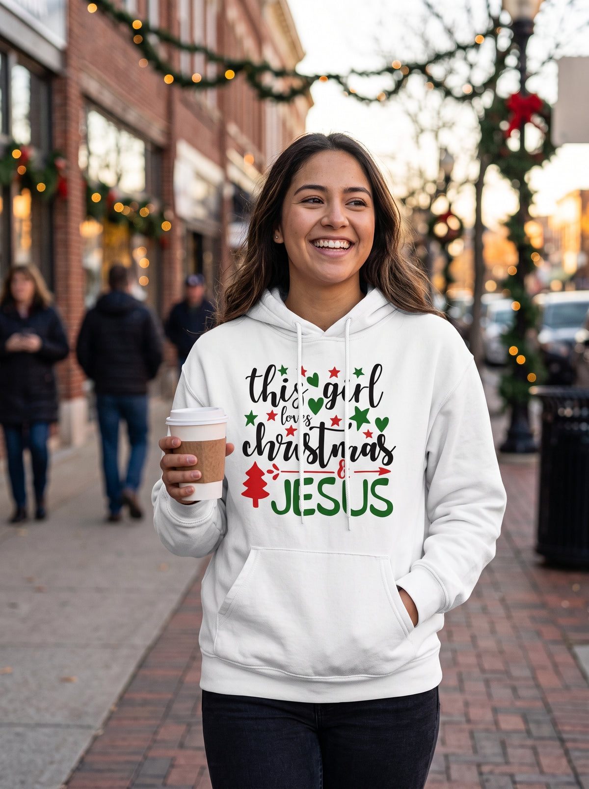 Christmas Hoodie This Girl Loves Christmas & Jesus