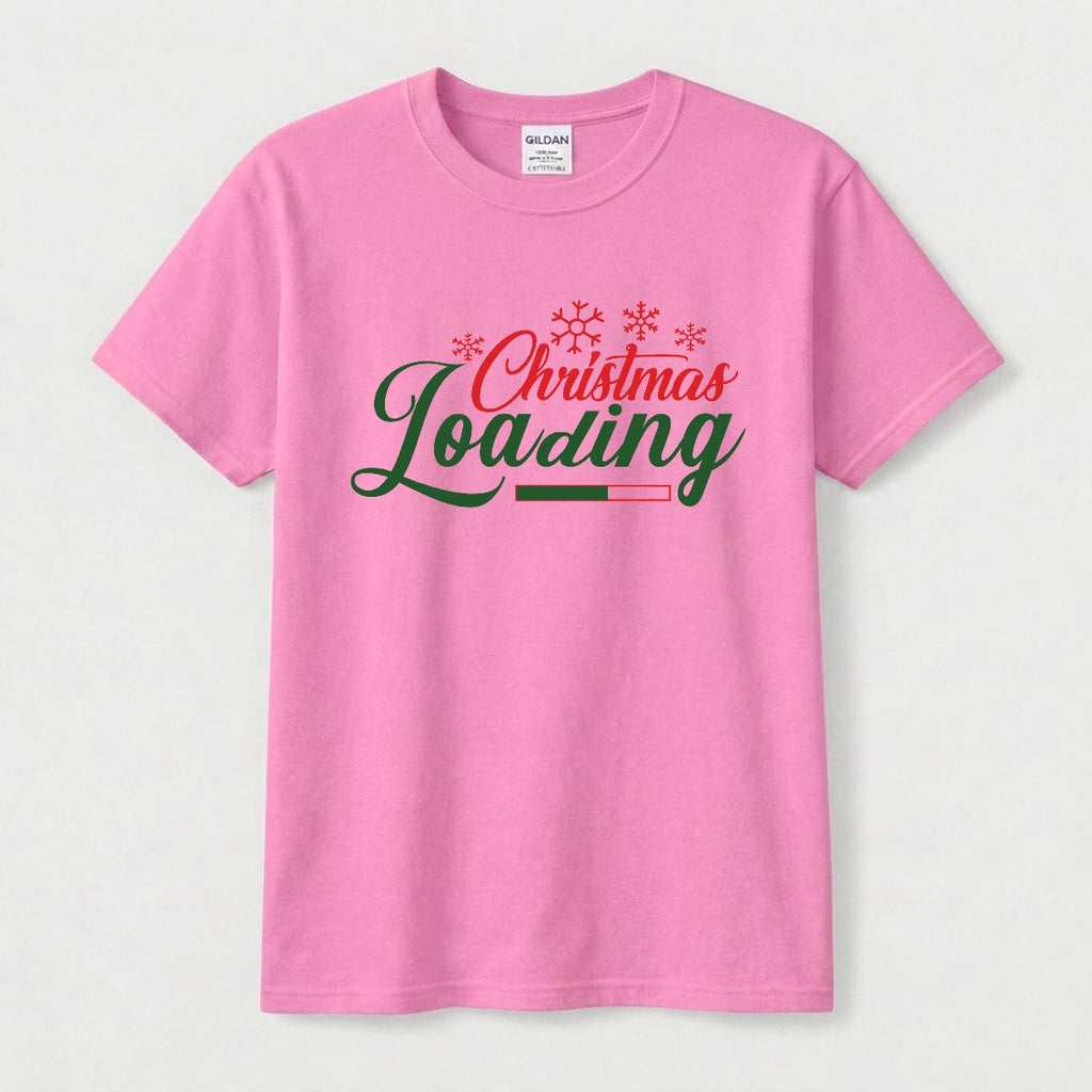 Camiseta Navideña Christmas Loading Cursiva