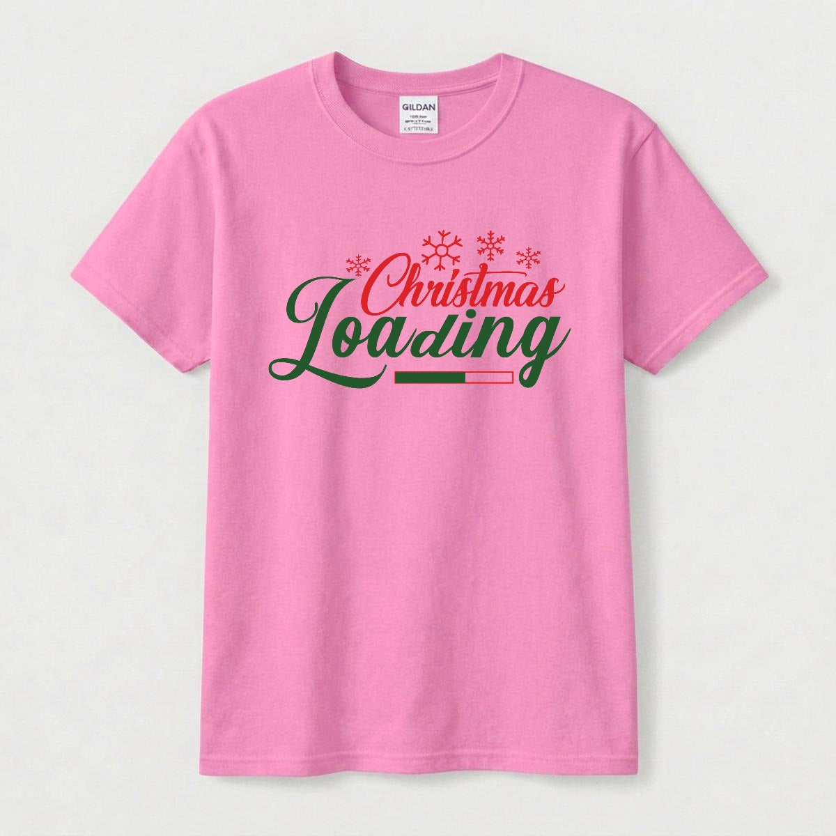 Camiseta Navideña Christmas Loading Cursiva