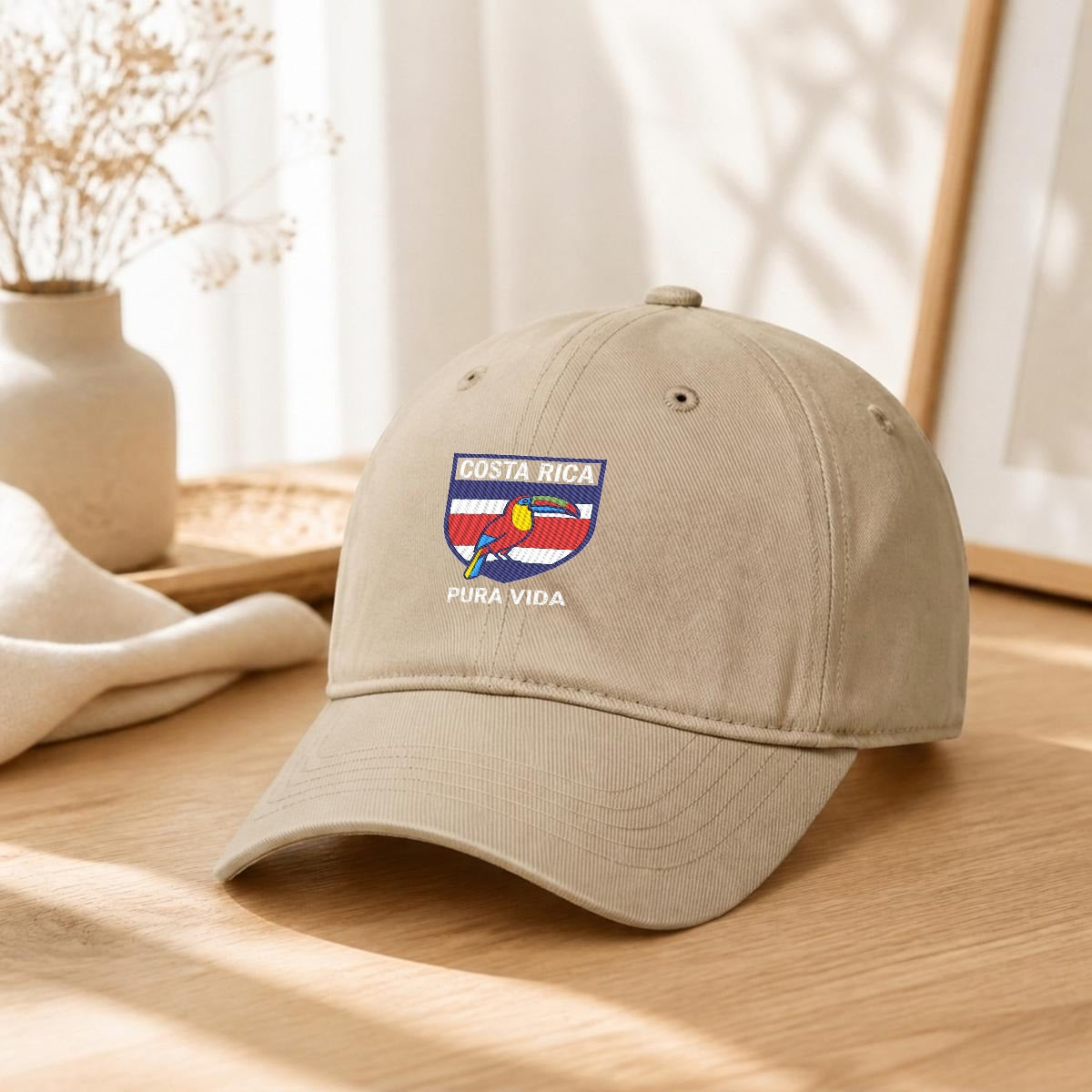 Gorra de Costa Rica Bordada Premium Pura Vida de Algodón Estilo Casual