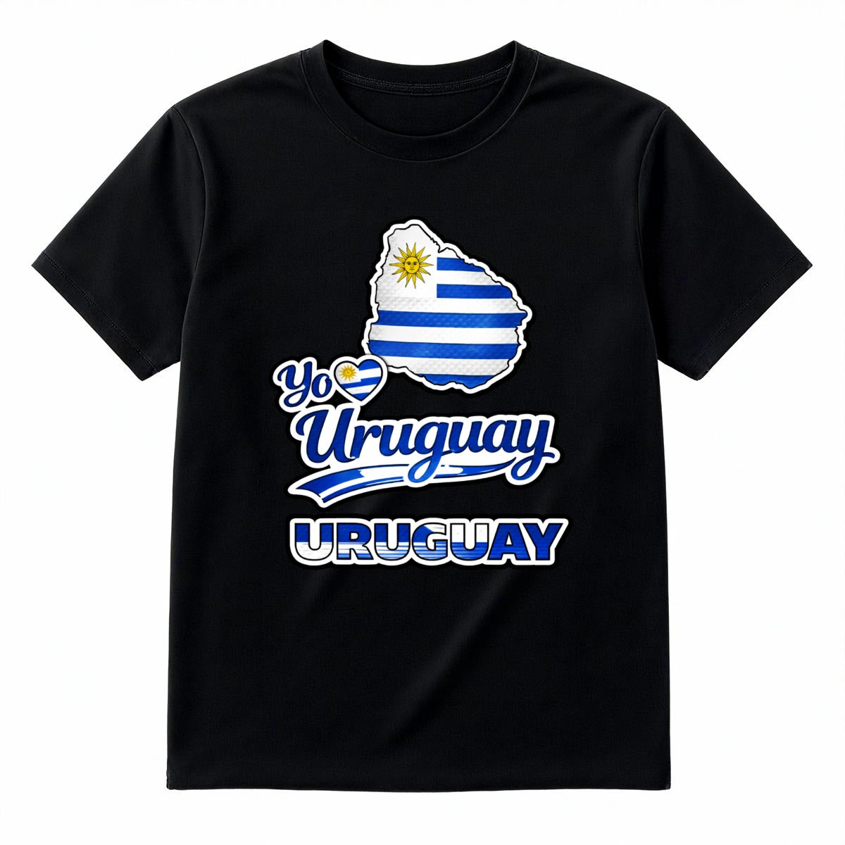 Camiseta Uruguay Yo Amo Uruguay Diseño Patriótico Mapa Bandera