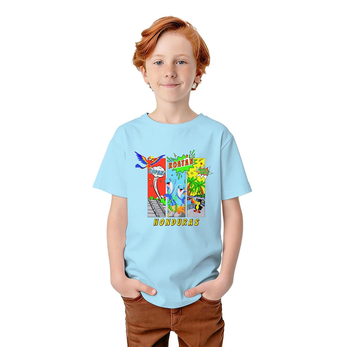 Camiseta Infantil Honduras Roatán – Playera Patriótica para Niños | Gildan 5000B