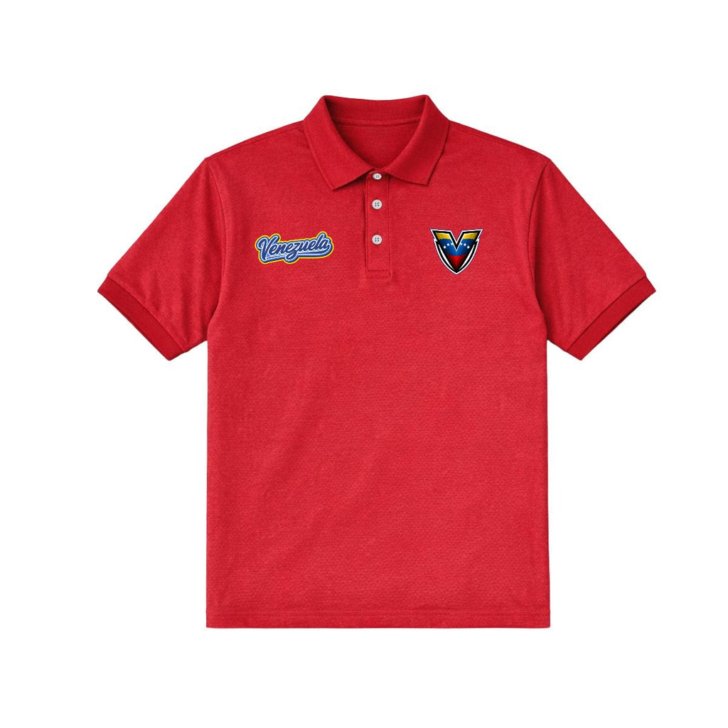 Polo Venezuela Escudo V Frontal y Bandera Espalda