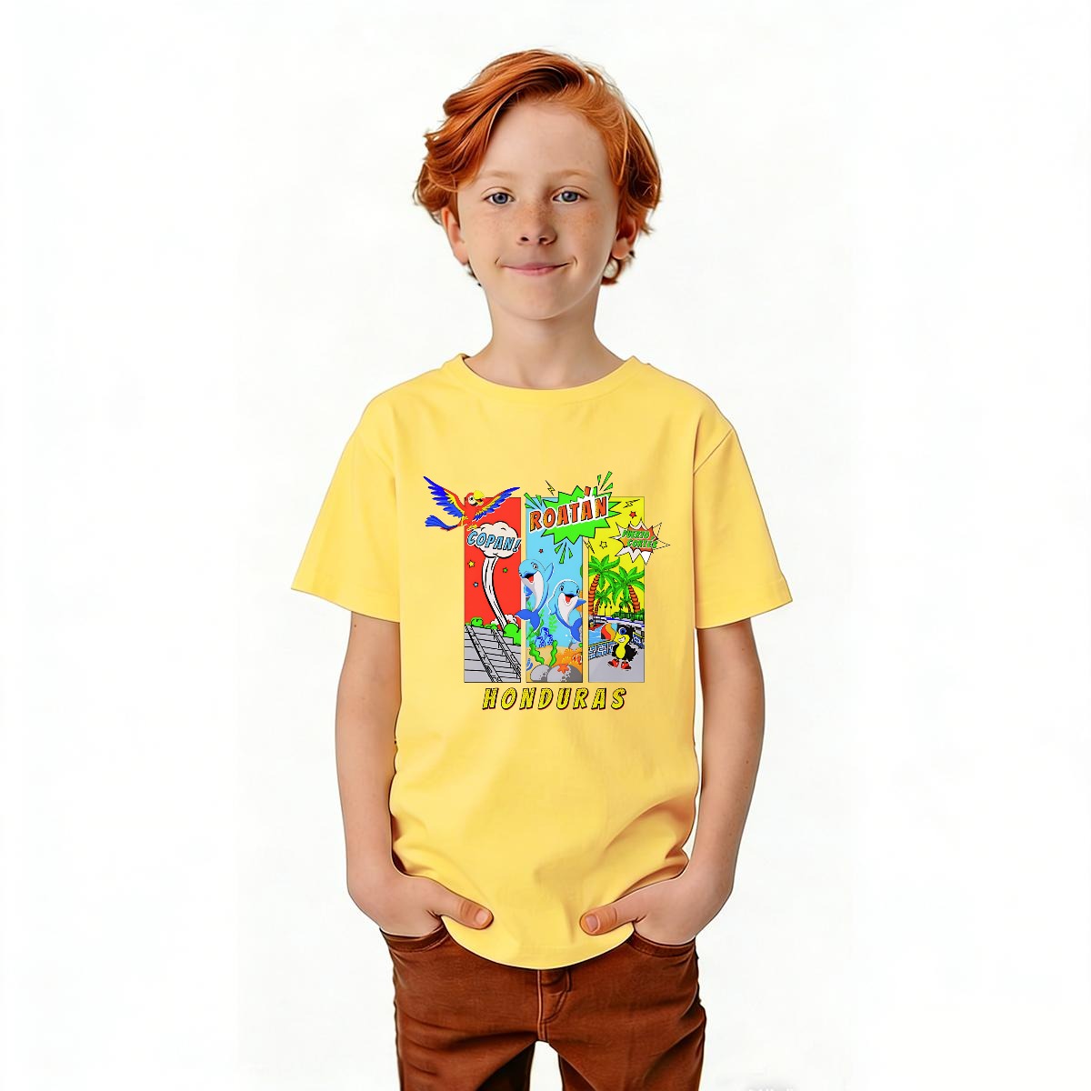 Camiseta Infantil Honduras Roatán – Playera Patriótica para Niños | Gildan 5000B
