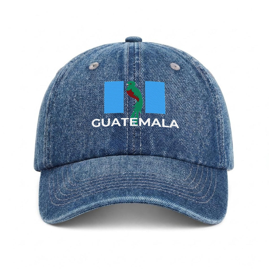 Gorra de Guatemala Bordada Premium de Algodón con Diseño de Quetzal Estilo Vintage