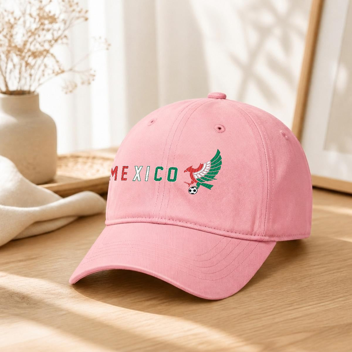 Gorra de México Bordada Premium Estilo Casual Ajustable de Algodón