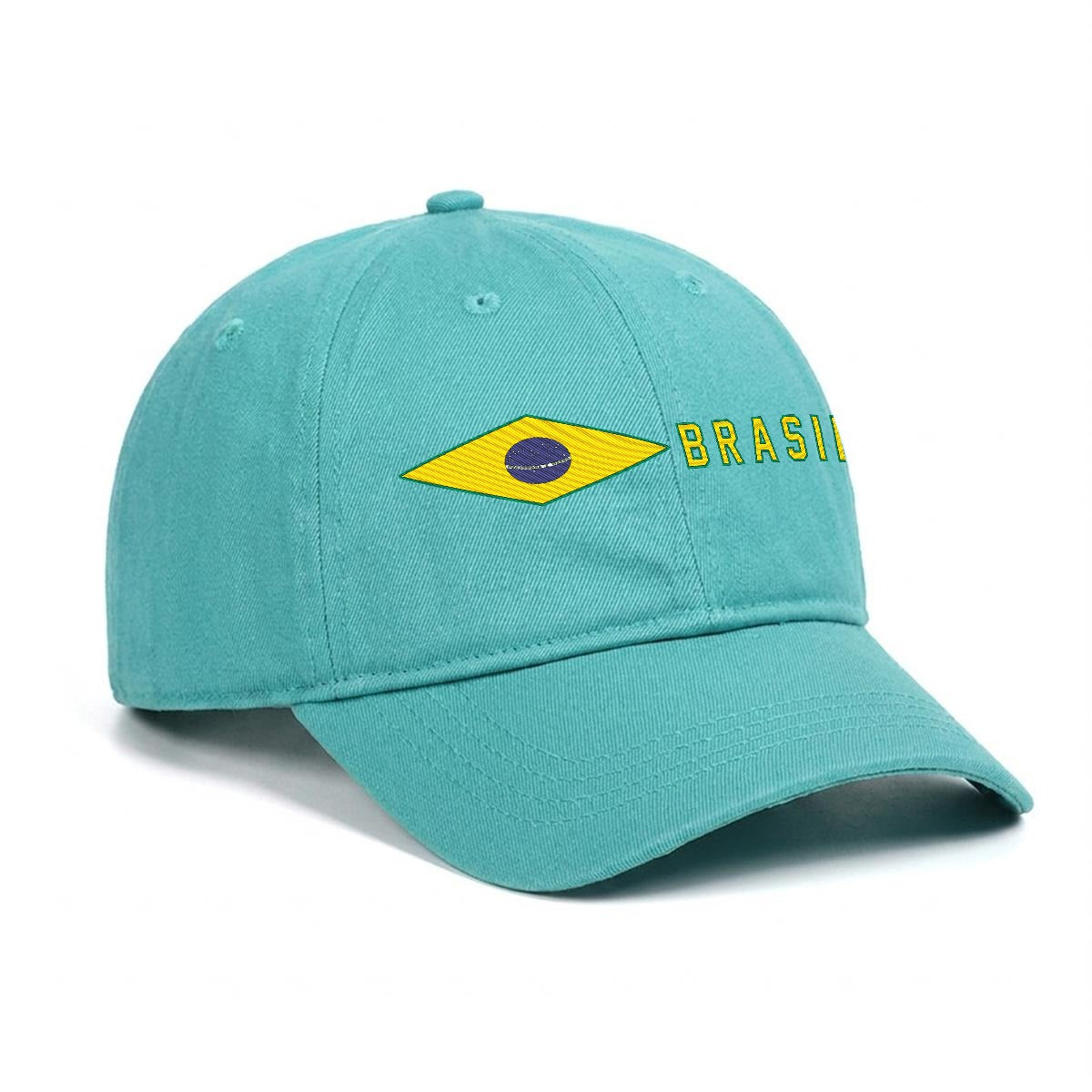 Gorra de Brasil Bordada Premium Estilo Casual Ajustable de Algodón