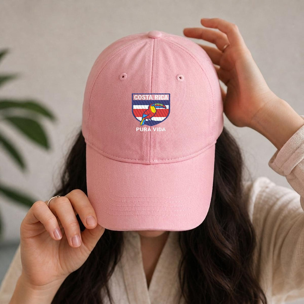 Gorra de Costa Rica Bordada Premium Pura Vida de Algodón Estilo Casual