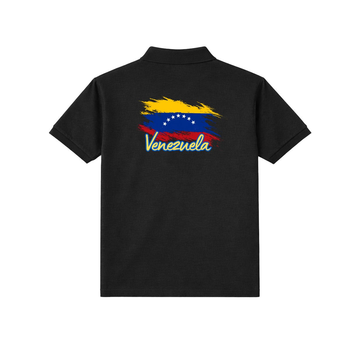 Polo Venezuela Escudo V Frontal y Bandera Espalda