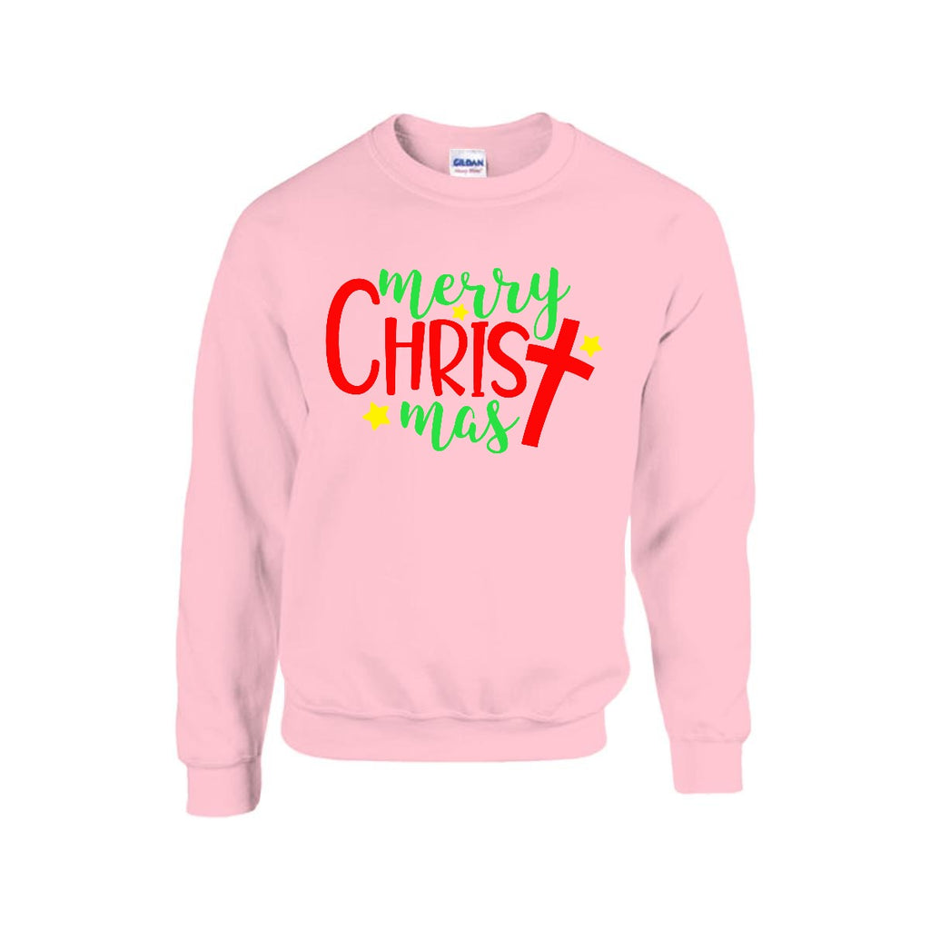 Sweat-shirt chrétien « Merry Christ-mas » Croix de Noël