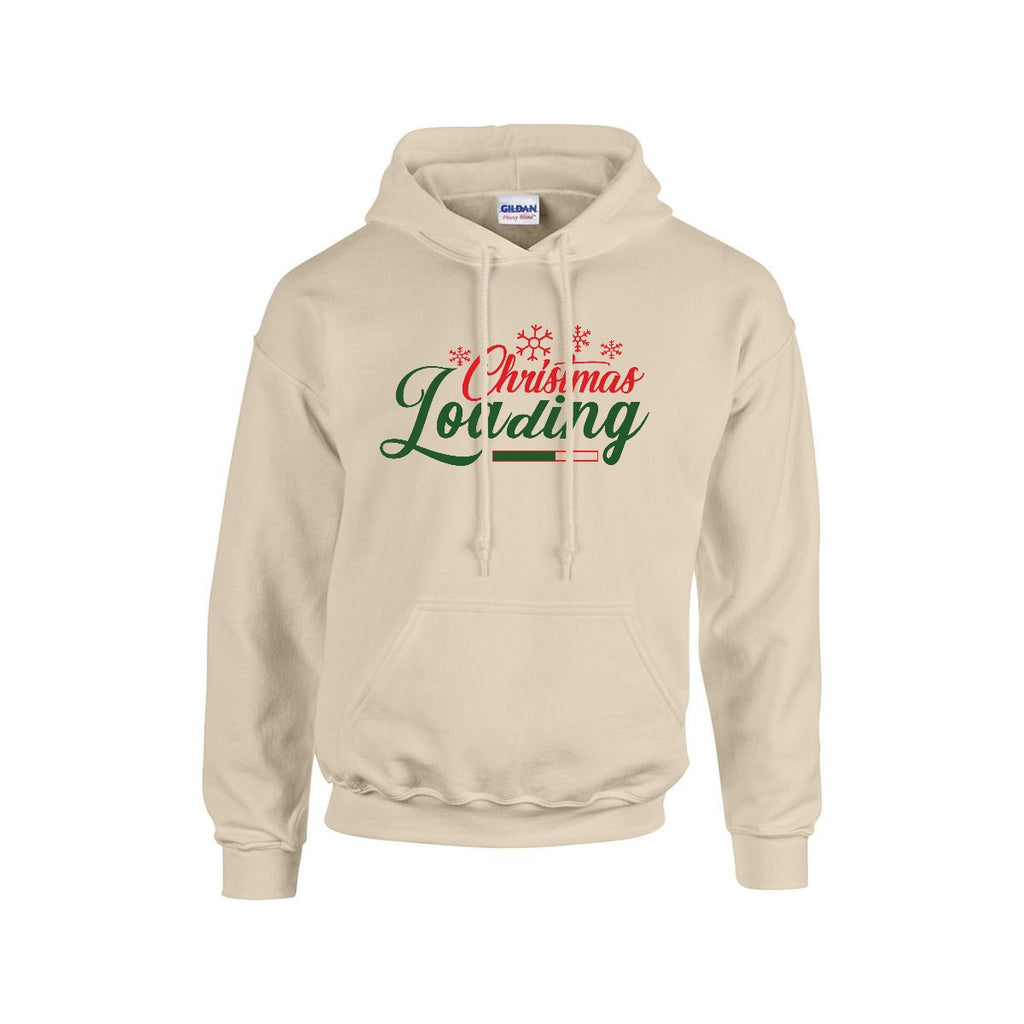 Sweat à capuche de Noël Christmas Loading en écriture cursive