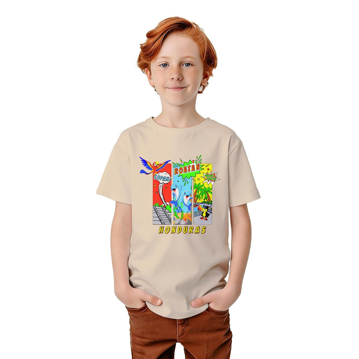 Camiseta Infantil Honduras Roatán – Playera Patriótica para Niños | Gildan 5000B