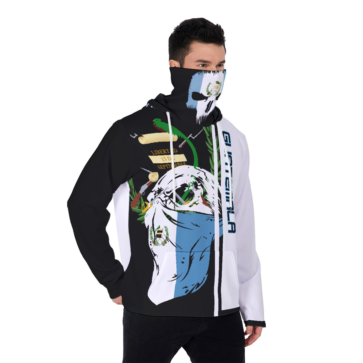 Sudadera Guatemala Calavera Máscara Fuerza, Identidad y Orgullo Chapín