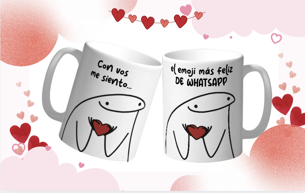 Taza San Valentín “El Emoji Más Feliz” Taza Romántica