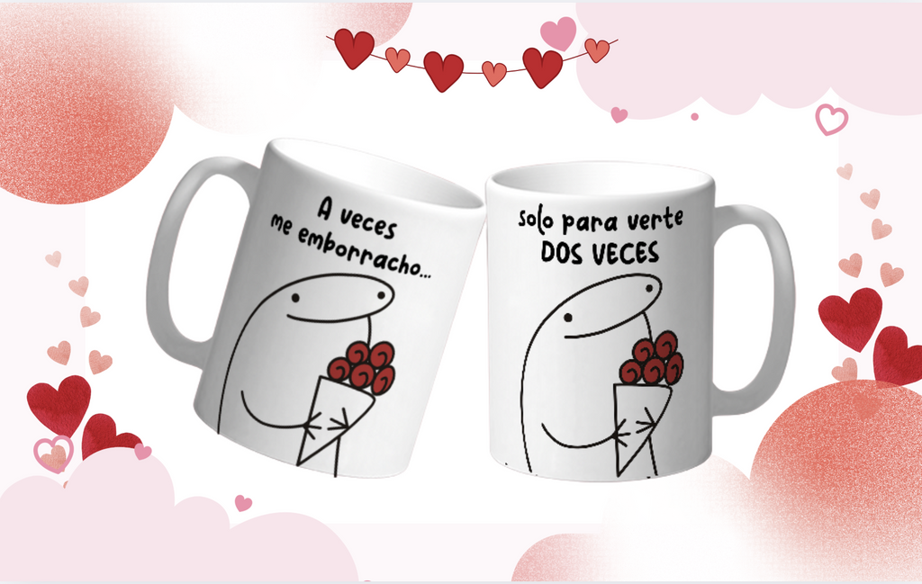 Taza San Valentin “Solo para Verte Dos Veces”  Taza Romántica Divertida