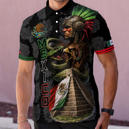 Polo Mexico Azteca Premium para Hombre – Diseño Cultural Exclusivo