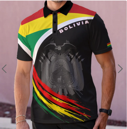 Polo Deportivo Bolivia Hombre –Diseño Patriótico