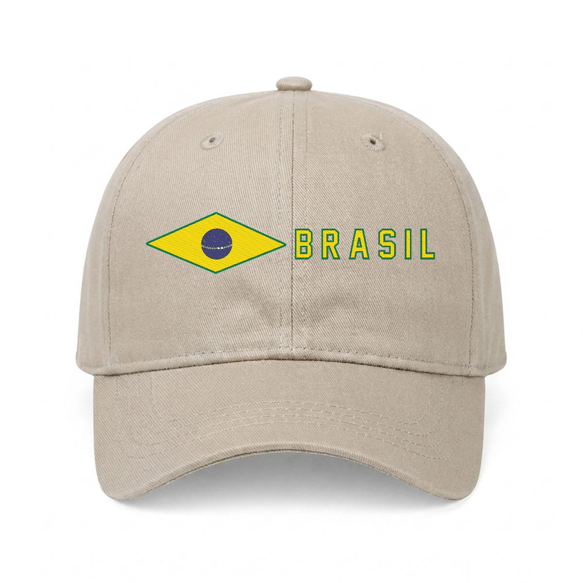Gorra de Brasil Bordada Premium Estilo Casual Ajustable de Algodón