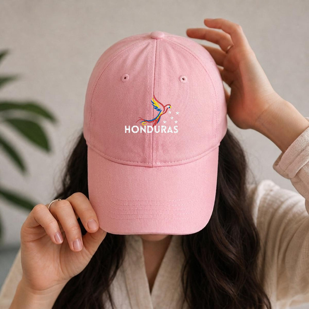 Gorra de Honduras Bordada Premium Guacamaya de Algodón Estilo Casual